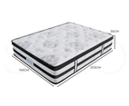 Dreamz Spring Mattress Bed Pocket Egg Crate Foam Medium Firm King Single 35CM - White