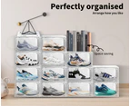 Stacked Shoe Box Acrylic Sneaker Display Case Stackable Magnetic Anti-oxidation