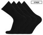 Bonds Men's Logo Lightweight Crew Socks 4-Pack - Black