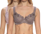 Formfit by Triumph Women's Minimiser Bra 2-Pack - Rose/Coffee Sugar