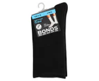 Bonds Men's Logo Lightweight Crew Socks 4-Pack - Black