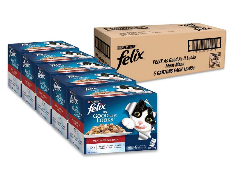 Felix As Good As It Looks -Meat Menus, Adult and Senior, 60x85g