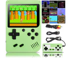 Handheld Game Console Retro Game Console with 500 Classic FC Games 3 Inch Screen Portable Game Console Support TV Connection & 2 Players -Green