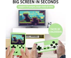 Handheld Game Console Retro Game Console with 500 Classic FC Games 3 Inch Screen Portable Game Console Support TV Connection & 2 Players -Green