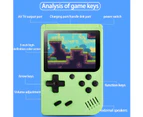 Handheld Game Console Retro Game Console with 500 Classic FC Games 3 Inch Screen Portable Game Console Support TV Connection & 2 Players -Green