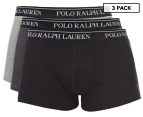 Polo Ralph Lauren Men's Classic Fit Cotton Trunk 3-Pack - Black/Grey/Charcoal