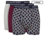 Polo Ralph Lauren Men's Classic Fit Boxer Briefs 3-Pack - Navy/Wine/Heather