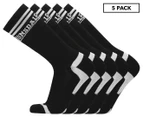 Lonsdale Men's Performance Crew Sock 5-Pack - Black