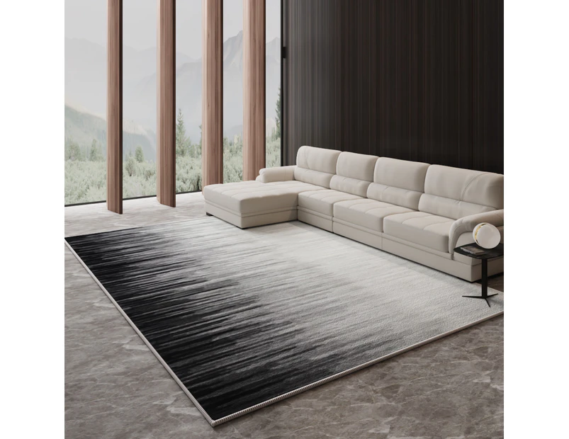 Rug For Dining Room Modern Wavy Design Area Rug Crystal Velvet Carpet Home Bedroom Room Decor Floor Mat