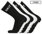 Unit Men's Hi Lux Socks 5-Pack - Black/White