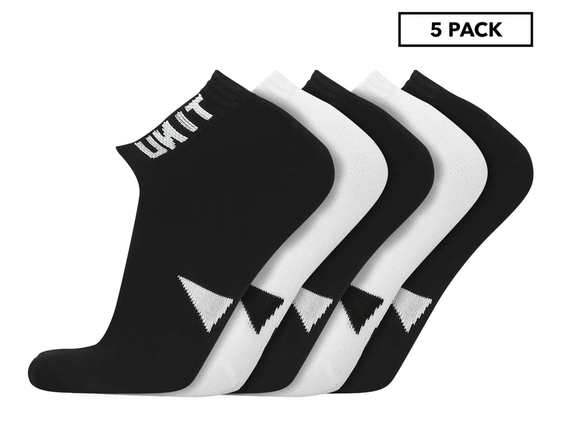 Unit Men's Lo Lux Ankle Socks 5-Pack - Black/White