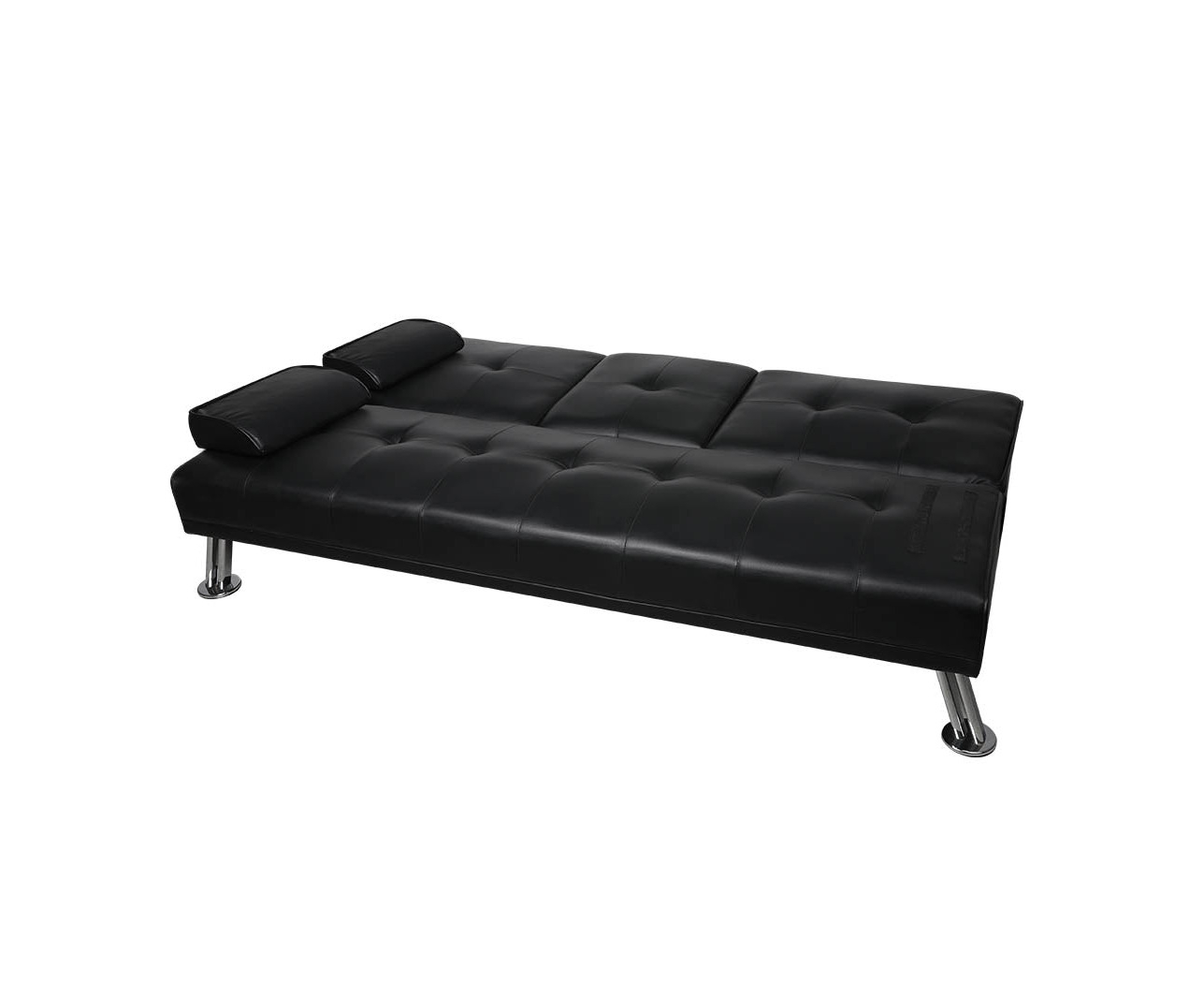 Adjustable Sofa Bed Lounge Futon Couch Leather Beds 3 Seater Cup Holder ...