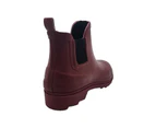 Jellies Molly Ladies Gumboots Ankle boot Elastic Panel Water Resistant Durable  Chunky Sole - Wine