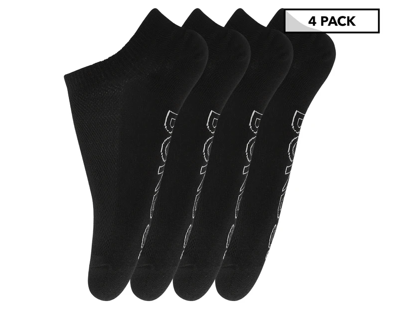 Bonds Women's Logo Lightweight No Show Socks 4-Pack - Black