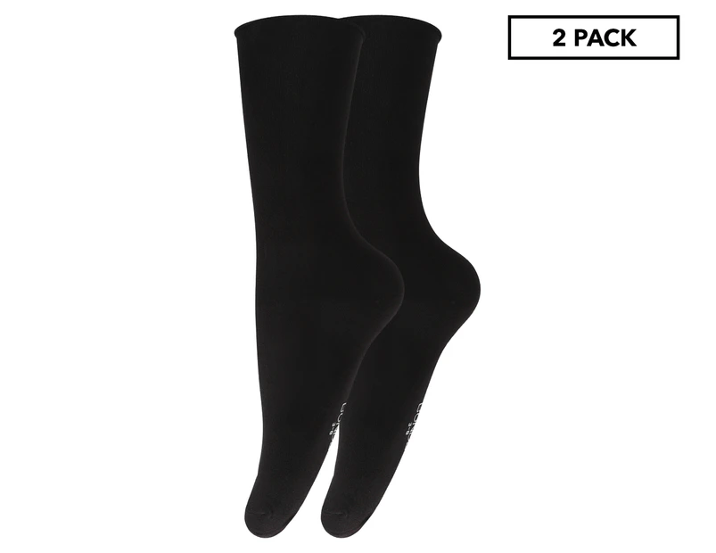 Bonds Women's Supersoft Modal Crew Socks 2-Pack - Black
