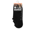 Bonds Women's Logo Lightweight No Show Socks 4-Pack - Black