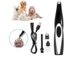 USB Rechargeable Pet Hair Clippers Dog Paw Trimmer Grooming Kit-Black