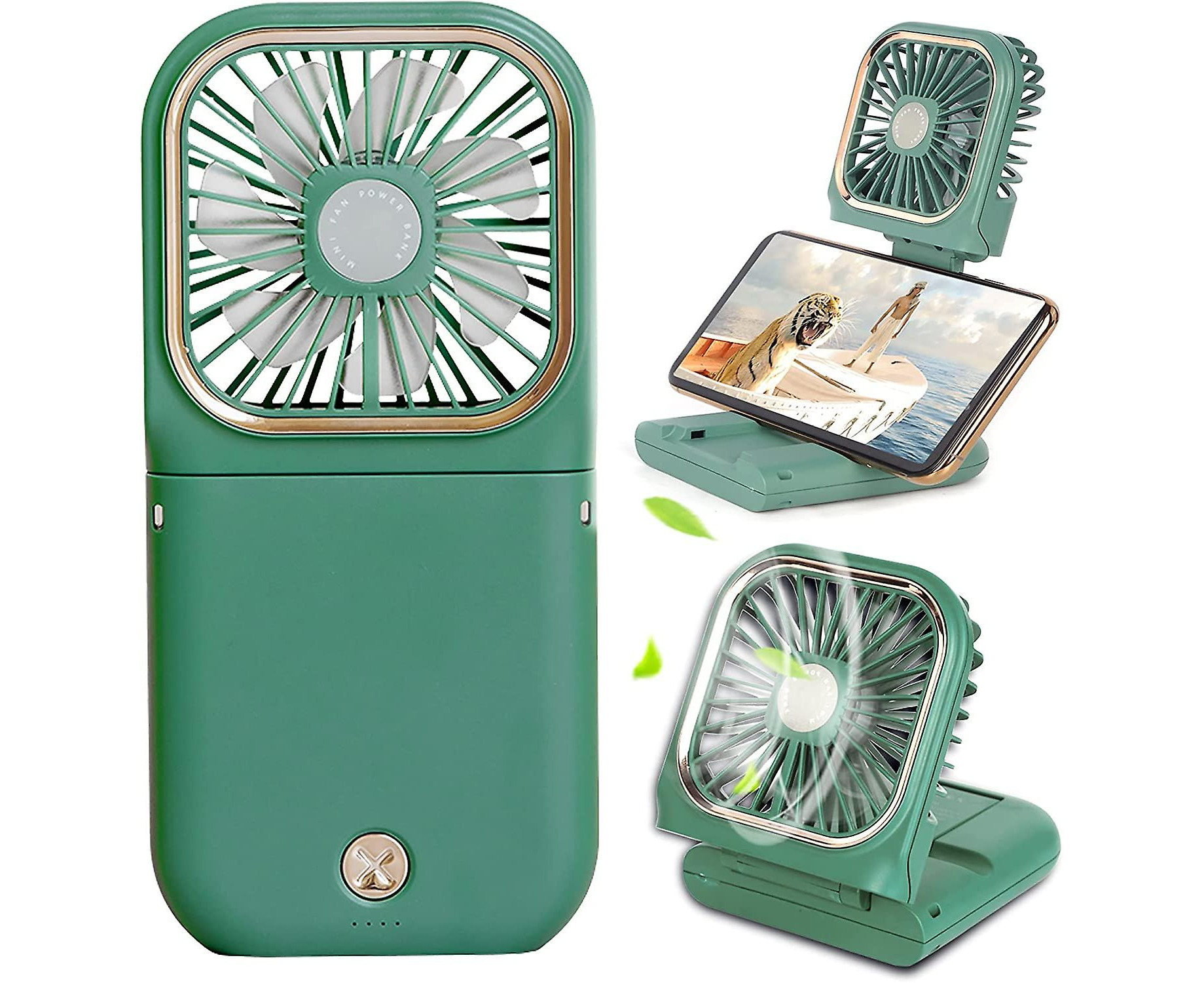 Handheld Fan, Portable Fans With 3 Speeds,3000 Mah Wireless Usb ...