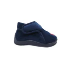 Grosby Rocket Toddler Little Boys Slippers Bootie Dual Opening Soft Upper - Navy