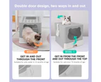 Cat Litter Box Tray Enclosed Kitty Toilet Training Front Top Entry Lid Large Covered Hooded Kitten Potty Pan Furniture Scoop Foldable