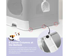 Cat Litter Box Tray Enclosed Kitty Toilet Training Front Top Entry Lid Large Covered Hooded Kitten Potty Pan Furniture Scoop Foldable