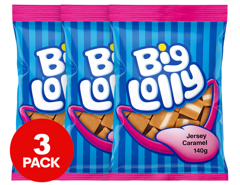 3 x Big Lolly Jersey Caramels 140g