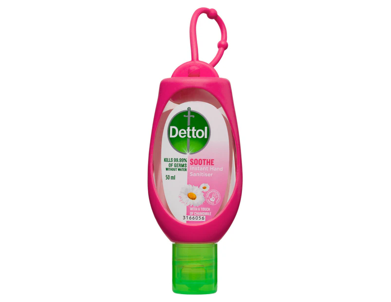 Dettol Healthy Touch Instant Hand Sanitiser Soothe with Chamomile Pink Clip 50mL