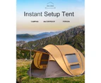 Brown Waterproof Instant Beach Camping Tent 6 Person Pop up Tents Family Hiking Dome