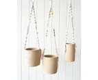 Rayell Large Lacey Hanging Pot/Planter Home Decor/Display Sand 10x18.5x10cm