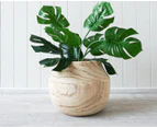 Rayell Timber Wood Round Flower Pot/Planter Indoor Garden Rustic Hazel 34x27cm