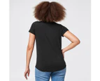 Target Modal/Elastane V-Neck T-Shirt - Black