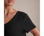 Target Modal/Elastane V-Neck T-Shirt - Black