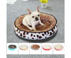 Warm Dog Bed, Reversible Autumn/Winter Oval Pet Bed, Size: XL, Yellow/White