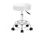 ALFORDSON Salon Stool Round Swivel Barber Hair Dress Chair Gas Lift White