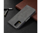 For Samsung Galaxy S20+ Plus Case, Retro PU Leather Wallet Cover with Stand & Lanyard, Grey