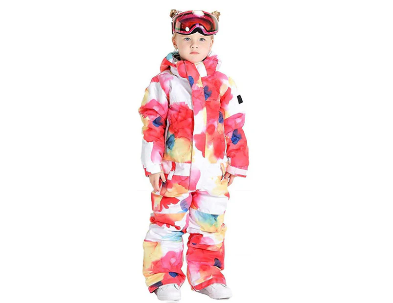 GEERTOP One Piece Ski Suits Jackets Waterproof Winter Warm Jumpsuits for Kids-50803