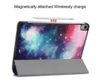 For iPad Pro 11 Inch 2018 Case,PU Leather Folio Cover,Galaxy Pattern