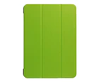 For iPad 2018,2017 9.7in Case,Stylish Karst Textured 3-fold Leather Cover,Green