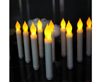 12Pcs LED Flameless Candles Light Taper Flickering Battery Operated Party Decor