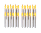 24Pcs LED Flameless Candles Light Taper Flickering Battery Operated Party Decor