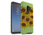 For Samsung Galaxy S9+ Plus Case, Armor Back Cover, Sunflowers