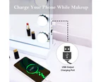 FENCHILIN Bluetooth Vanity Makeup Mirror With Lights Hollywood LED Mirrors with USB Charge Standing Wall