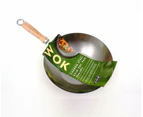 D.Line 27cm Carbon Steel Chinese Wok Induction/Gas Stir Fry Frying Pan w/ Handle