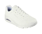 Mens Skechers Uno - Stand On Air White Sneaker Shoes - White