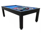 7FT POOL TABLE WITH DINING TABLE TOP SNOOKER BILLIARD TABLE