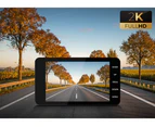 Elinz 2K Dash Cam Dual Camera Reversing 1080P Rear Car DVR Recorder Video 1700 WiFi 4.0 Touch Screen