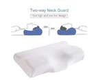 BJWD 60*35cm Memory Foam Pillow Neck Pillows Contour Rebound Cushion Support Soft Pain Relief-(White)