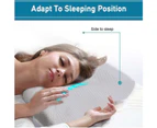 BJWD 60*35cm Memory Foam Pillow Neck Pillows Contour Rebound Cushion Support Soft Pain Relief-(Grey)