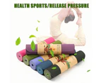 Two Tone Colours 6Mm Tpe Non Slip Yoga Mat Home Gym Fitness Equipment Exercise - Green