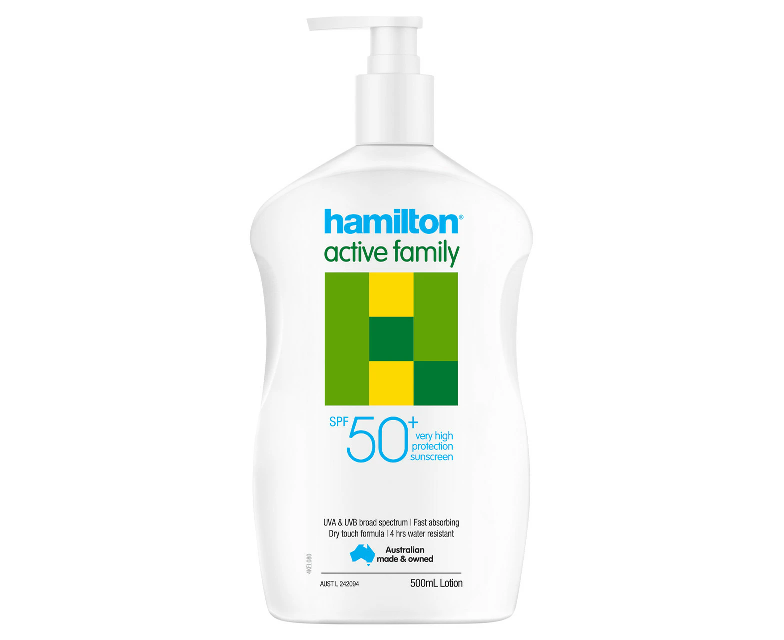 Hamilton Active Family Lotion SPF 50+ 500mL